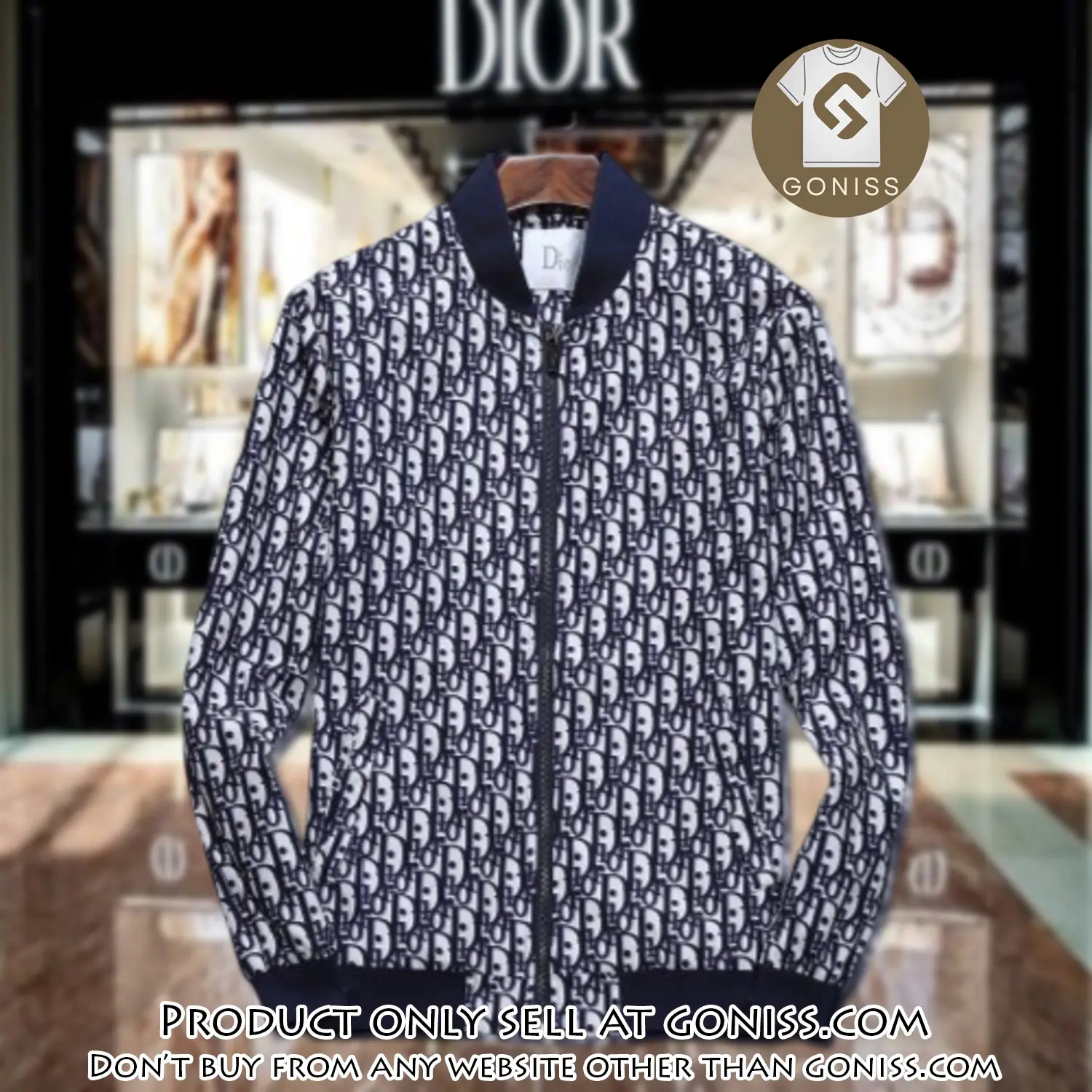 Dior luxury brand varsity zipper jacket vst1064 gn1146869